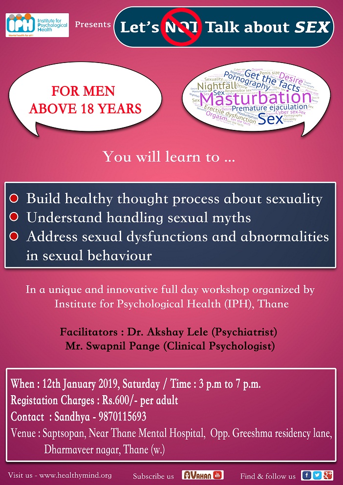 Posters of Events By Healthy Mind, Dr. Anand Nadkarni, Thane, India